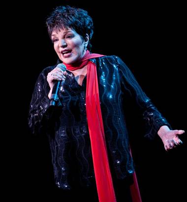 Liza Minnelli at the Las Vegas Hilton on Oct. 7, 2011. Jeff Tracta was her opening act.